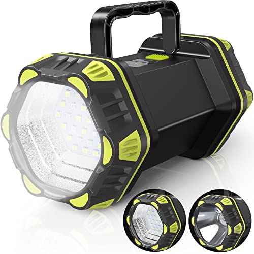 AlpsWolf Updated Camping Lantern Rechargeable, LED Flashlight Spotlight, 4800 Capacity Battery Powered, Portable Camping Light, 4+4 Modes for Emergency, Outdoor Hiking, Power Outages, Fishing