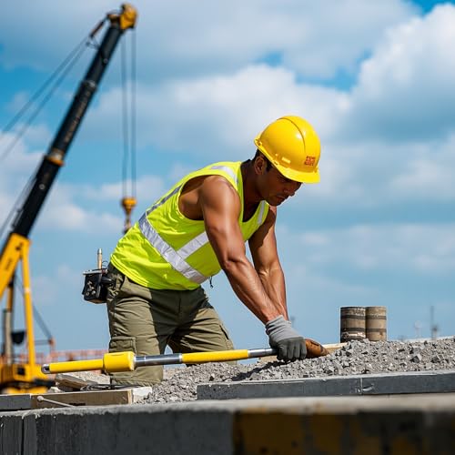 Amylove 4 Pcs Hi Vis Sleeveless Reflective Shirt for Men Class 2 Construction Work Shirts with Pockets for Men Women