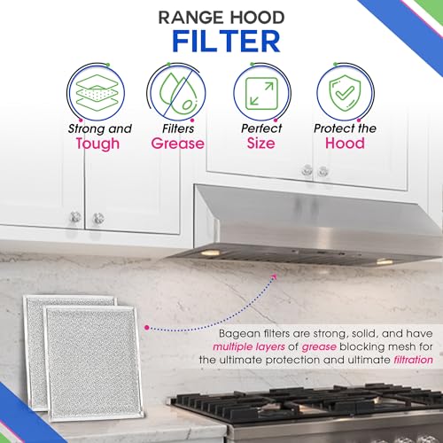 Range Hood Filter Replacement 8 x 9.5 in for Braun Nu-Tone BP55 — Aluminum Mesh, 1 Pack (Variation 1)