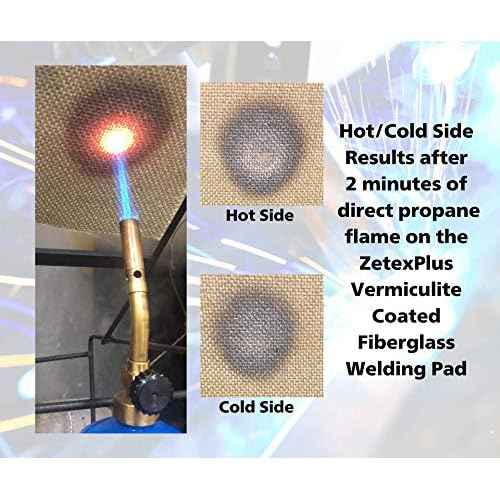 Newtex High-Temperature Resistant Fiberglass Pad - 2 Pack (12" x 12" each) - High Heat Resistant PlumberPad for Soldering, Welding, Brazing - Heavy Duty, Professional Welding Pad