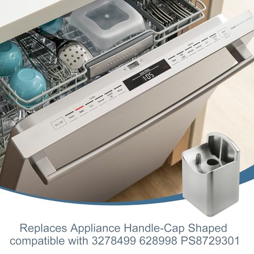 Dishwasher Door Handle End Cap 00628998 for Bosch/Ch Models – Silver Gray