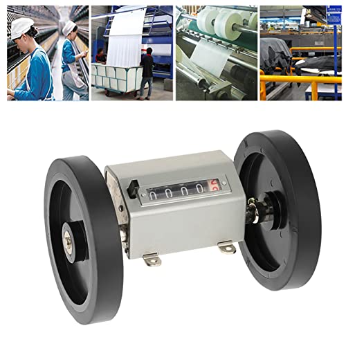 Walfront Length Counter 0-9999.9 m Rolling Wheel 5-Digit Meter Counter
