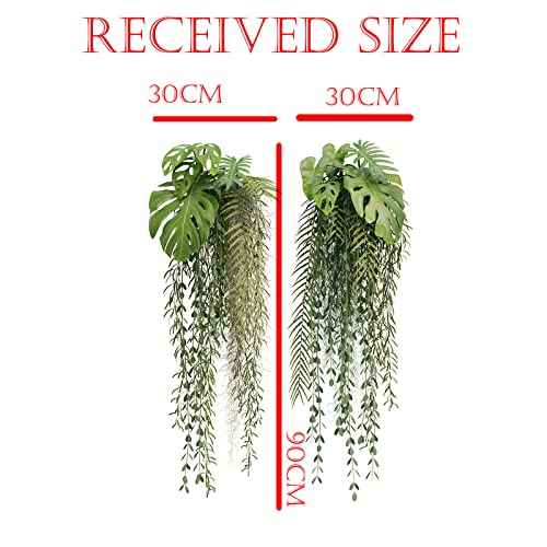 Green Plants Wall Stickers,Hanging Tree Vine Wall Decal Nature Plants Palm Leaf Wall Sticker Wall Art Mural for Bedroom Living Room Background Office Home D?cor