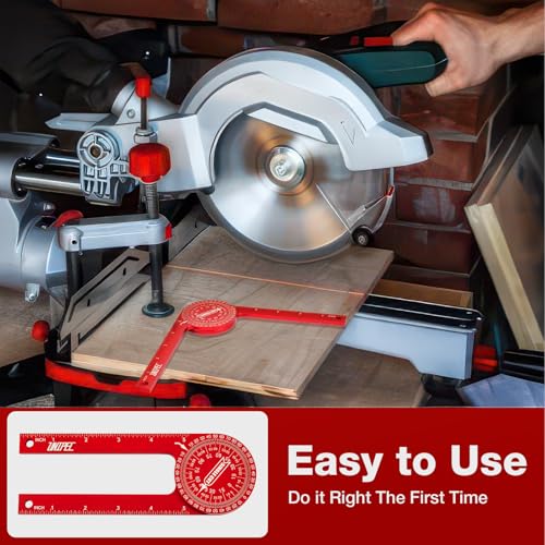 UNIPEC 7.3 in Aluminum Miter Saw Protractor & Angle Finder Tool