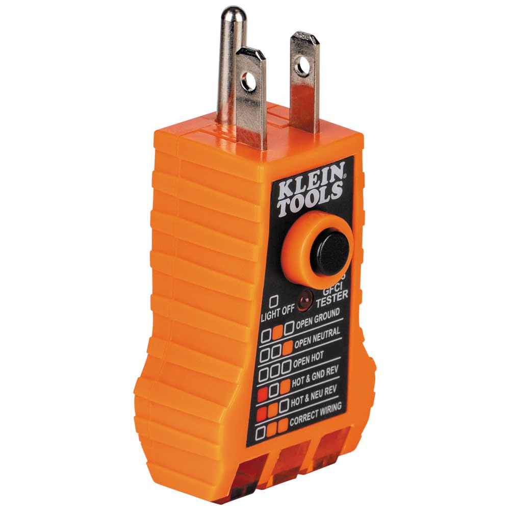 Klein Tools NCVT1PKIT Electrical Tester Kit with Non-Contact Low Voltage Test Pen, 50 to 1000V AC and GFCI Receptacle Tester, 2-Piece