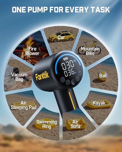 Fanttik X9 Classic Cordless Tire Inflator & Air Blower 150 PSI Portable Pump