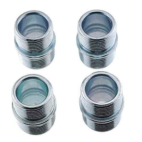 E-outstanding Metal Rack Connector 4pcs 1Inch/25.4mm Wire Rack Shelve Unit Pole Connector Storage Shelf Shelving Holder Connection Nuts Replacement Parts (ID: 16mm, OD: 23mm)