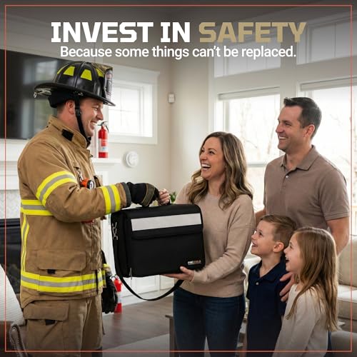 Fireproof Document Bag 5200°F Waterproof Safe Organizer with Shoulder Strap
