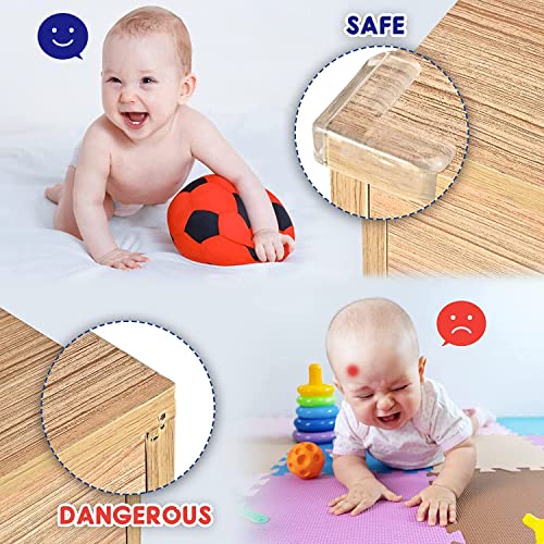 20 Pack Corner Protector Baby Guards - L-Shape & Ball Shape Clear Silicone