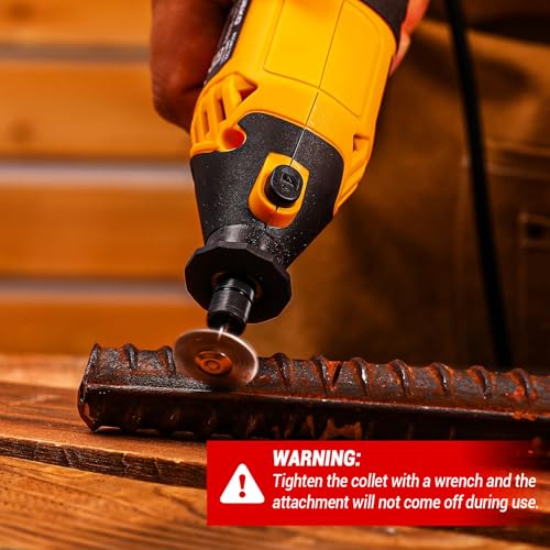 DEKOPRO Rotary Tool Kit Yellow, 1.5-Amp Corded Power with 129 Accessories