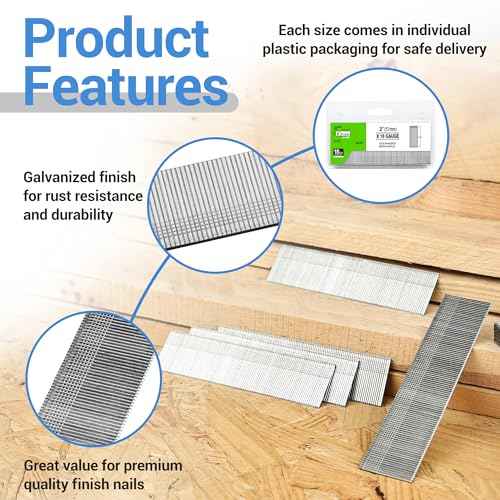 meite 18 Gauge Brad Nails, 2 Inch 18GA Brad Nails Galvanized Small Finishing Nail Gun Nails for Pneumatic, Electric Brad Nailer Gun (1,000 Counts)