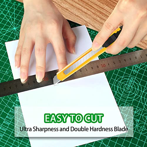 TIFICAL 4 Pack Retractable Utility Knives - 9mm Snap-Off Box Cutters for Office & Home