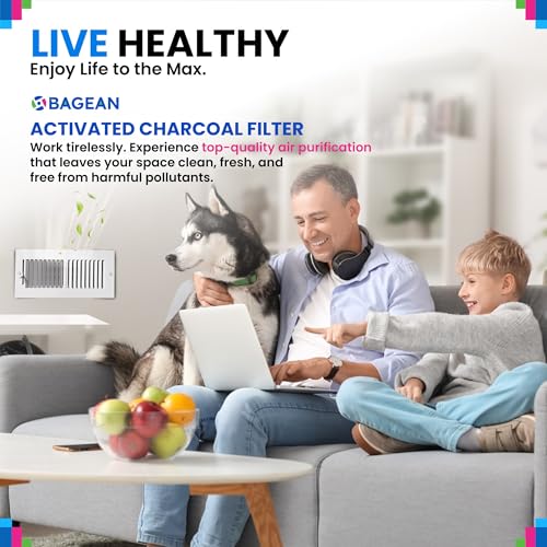 Bagean 10 x 48 in Activated Carbon Filter Sheet (2-Pack) for Air Purifiers & Vents