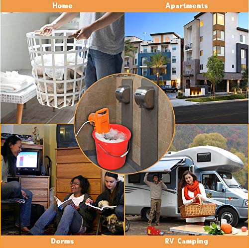 KOFOHON Orange Portable Mini Washing Machine 6.5Lbs Compact Semi-Auto for Home & Travel