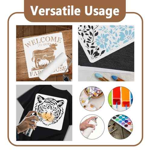 2Pcs Play Football Stencils for Painting, Reusable Plastic Soccer Player Stencil Drawing Templates, Sport DIY Craft Paint Templates for Wall Home Decor Wood Burning Canvas Card Journal Paper