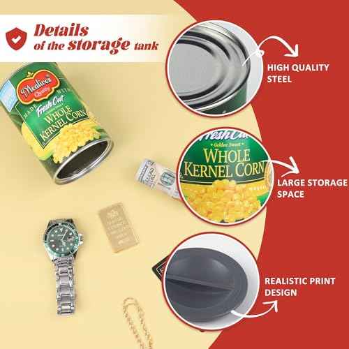 Fake Can Diversion Safe£¬Perfect for Hiding Storage Key,Cash,Jewelry,Card£¬Coins-Keep Your Valuables Safe-Corn