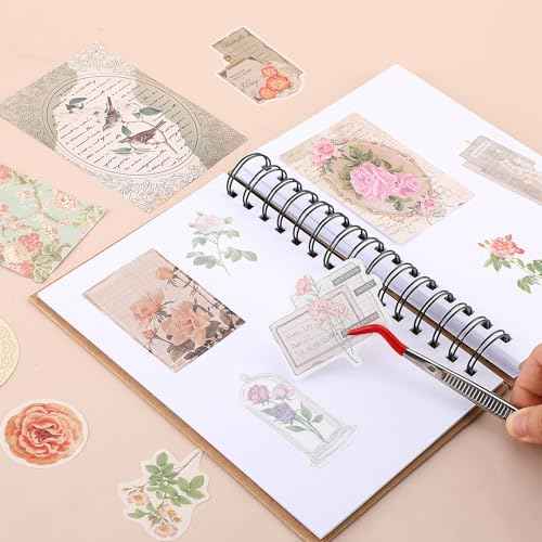 Rubber Tipped Tweezers, 4 Pcs PVC Coated Craft Tweezers Jewelry Tweezer Long Bent and Straight Flat Tip Precision Tweezer for Crafts Stamps Coin Beads Jewelry Industrial Electronic Lab (Red)