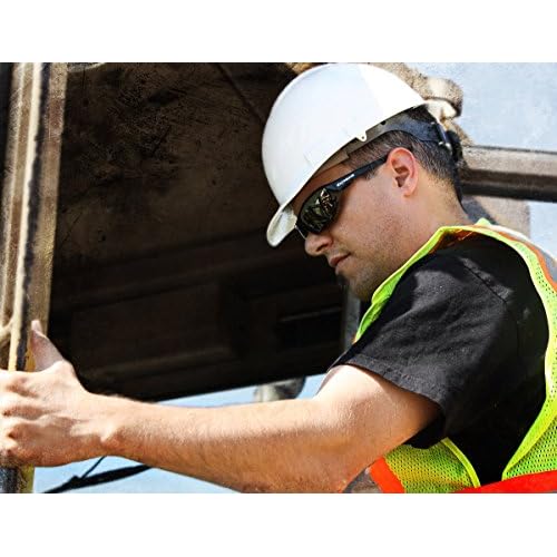 Radians XT1-21 Extremis Full Black Frame Safety Glasses with Smoke Anti-Fog Lens, Adult