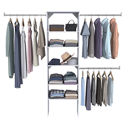 ClosetMaid SuiteSymphony Wood Closet Organizer System 25-Inch Starter Kit - Pure White