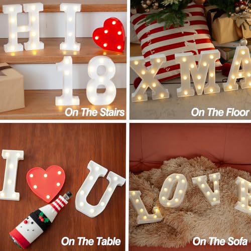SKYPHAROS White-A LED Marquee Letter A, Warm White 26 Alphabet Light
