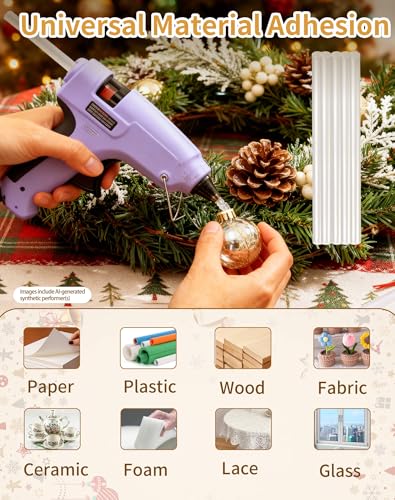 SUNFATT Full Size Hot Glue Sticks 30 Pcs, 7.9'' x 0.43'' Clear Glue Gun Sticks for Heavy-Duty Crafts