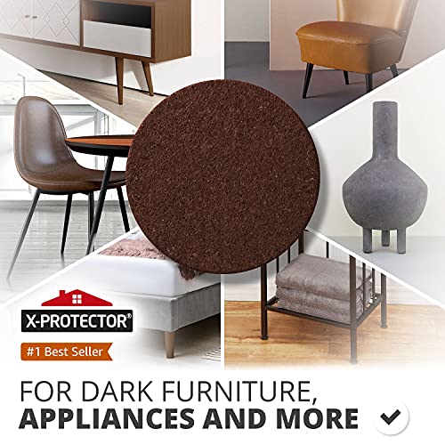 X-Protector 357 PCS Brown Felt Furniture Pads Set for Floor Protection