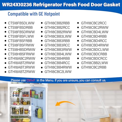MOHTOL WR24X10236 Refrigerator Door Gasket Replacement for GE Hotpoint – 43" x 26"