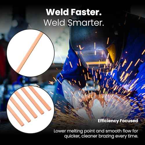 42 pcs Brazing Rods AWS BCuP-5 15% Silver Solder Phos Copper Brazing Alloy Flat Welding Rods 0.050"x1/8"x10" for HVAC, Refrigeration, and Industrial Applications