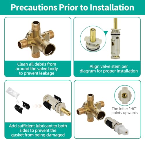 1222 Replacement Cartridge Kit for Moen Posi-Temp Shower Faucet - Easy Install, Durable Brass Core