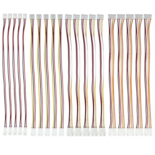 20Pcs XH2.54mm Male Female Extension Cord Connectors, 2-5Pin Wire Terminals