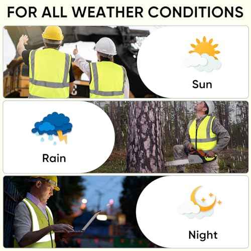 TICONN 2PK/4PK Reflective Safety Vest, High Visibility Vest with Reflective Strips for Men Women, Meets ANSI II