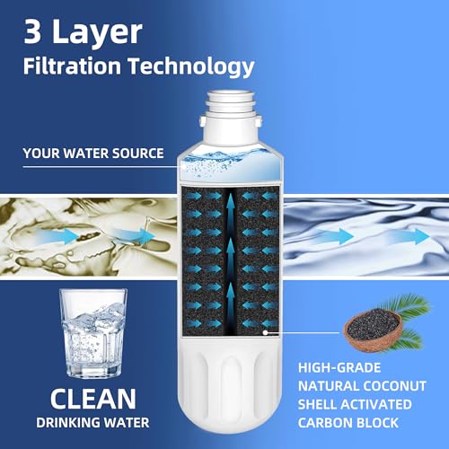 Ramco LT1000P Water Filter Replacement 6-Month Set for LG & Compatible Models (Variation 3)