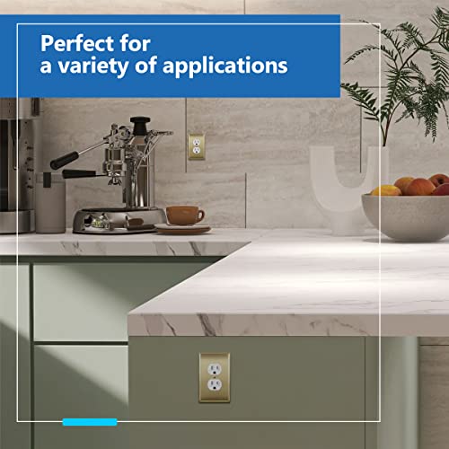 LIDER Brushed Brass Metal Wall Plate 1-Gang Stainless Steel, Mid-Size
