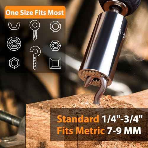 Universal Socket Tool Gifts for Men Stocking Stuffers for Men Dad Adults, Super Grip Socket Power Drill Adapter, Christmas Gadgets Birthday for Husband Him Boyfriends Women Who Have Everthing