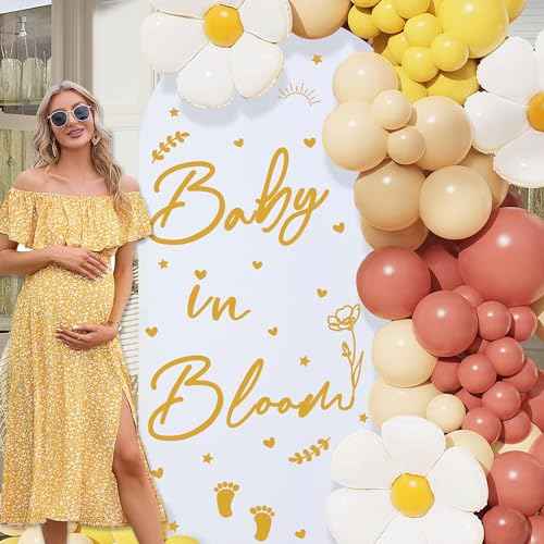 Baby Shower Party Decals Decorations for Backdrop Baby in Bloom Signs Sign Girl or Boy Signs Oh Babys Decals for Balloon Arch Gender Reveal Pregnancy Stickers Newborn Party Supplies