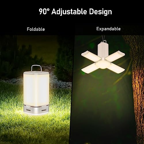 Blukar Rechargeable LED Camping Lantern 116 LEDs Warm Gray 7 Modes Portable Light