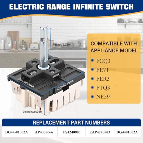 BTNTVEN DG44-01002A Regulator-Energy Dual Infinite Switch for Samsung Range - Model DG44-01002A