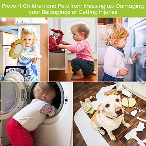 Jetec Baby Proof Cabinet Locks 10 Pack White No Drilling Child Safety