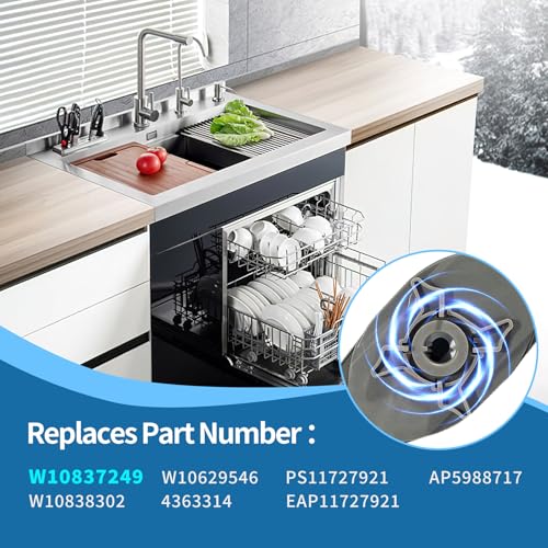 Whirlpool W10837249 Lower Dishwasher Spray Arm - Upgraded Replacement