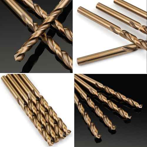 5mm Metric Cobalt Drill Bits, M42 HSS Metal Drill Bit Set for Hardened Steel, Cast Iron, Wood and Plastic, 135 Degree Split Point, 5 Pcs