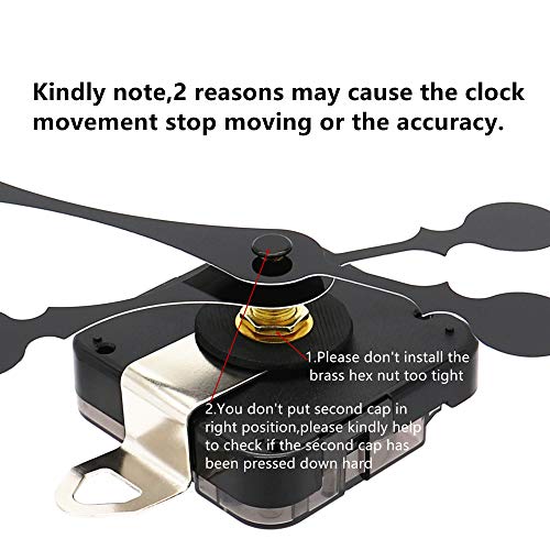 TIKROUND Quartz Clock Movement 41/64" Shaft Replacement for DIY Clocks
