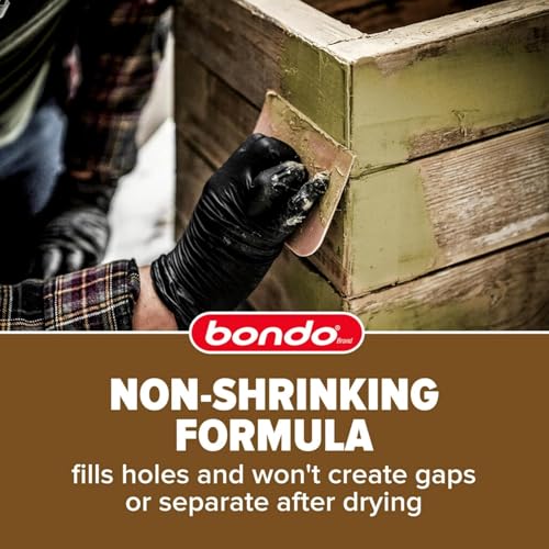 Bondo Wood Filler 30 oz with Hardener - 1 Ounce Quick Repair for Rotted Wood