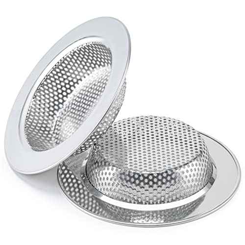 2 Pcs Sink Strainer for Most Kitchen Sink Drain Basket, Upgraded Double-Layer Safe Design Kitchen Sink Strainer (Outer Diameter 4.5 Inch)