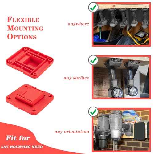 Tools Drill Mount Holder, Compatible for Craftsman V20 20V Li-ion Drill Tools Holder Dock Hanger with 20 Screws, 5 Packs (No Tool)