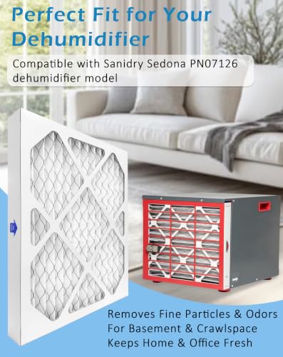 2 Pack MERV 13 Filter Replacement for Sanidry Sedona PN07126 Dehumidifier, Beaufan
