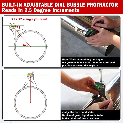 Pipe Center Finder, Pipefitter Tools w/Centering Head, Fitting Finder