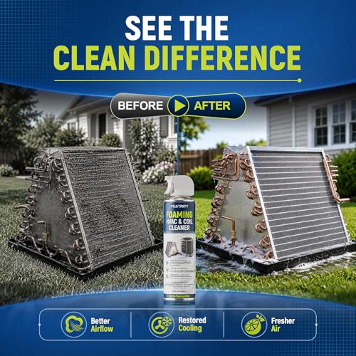 Featrity Foaming AC Coil Cleaner 38oz Pack of 2 for Evaporators & Condensers