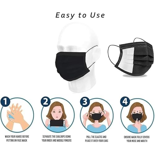 Disposable Face Mask,50 Pack Face Mask 3 Ply Filter Protection, Disposable Face Mask, 50 Disposable Protective Mask