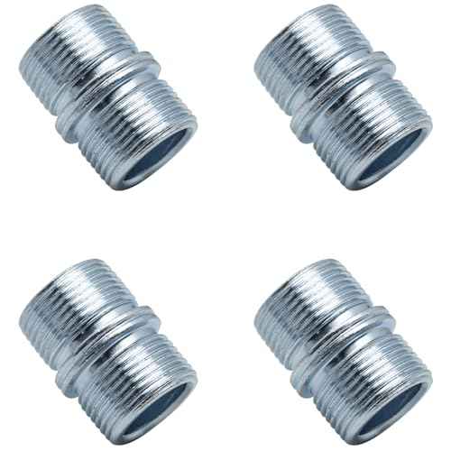 Surf turtle Metal Rack Connector 4pcs 1Inch/ 25.4mm Diameter Connectors for Coarse Thread 0.047"/1.2mm Thick wire shelving poles,Post Extension Kit for Wire Storage Shelves Metal Rack