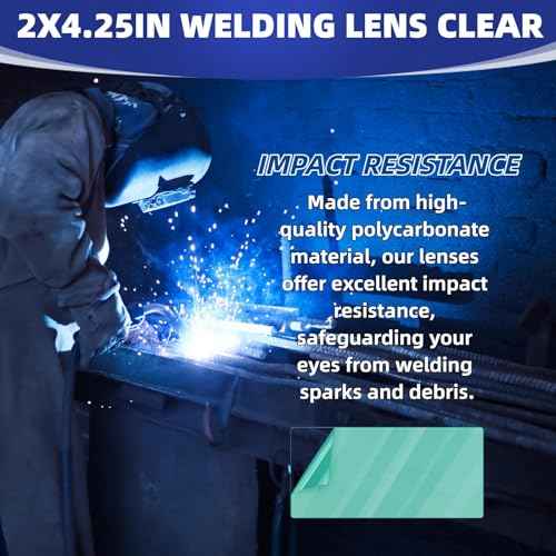 20Pcs of 2" x 4.25" Universal Welding Helmet Hood Replacement Clear Lens Cover 2x4 1/4 optical grade Premium Quality Clear Plastic Cover Lenses
